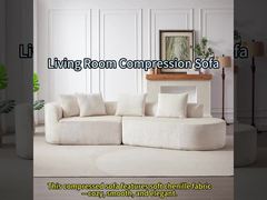 6549 Modern Curved Chenille Compressed Sofa For Living Room