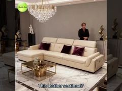 R001Leather Sectional: Where Timeless Elegance Meets Modern Comfort – Your Living Room’s Style Revol