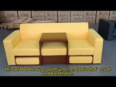 6708 foldable sofa with tea table and drawer